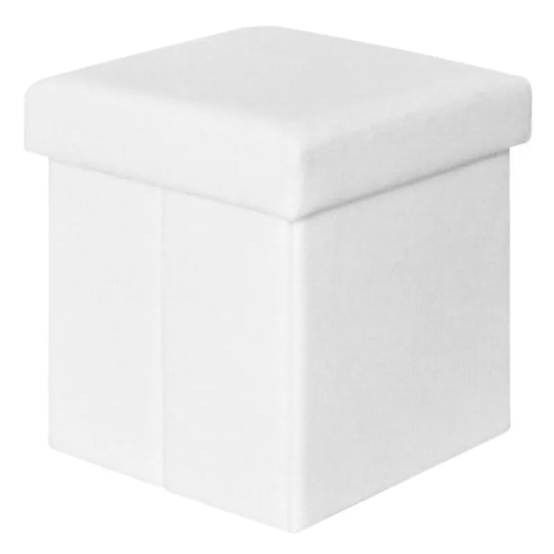 ORION Storage Ottoman Pu White
