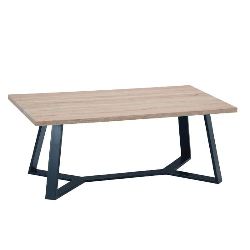 HANSON Coffee Table 110x60cm Sonoma (Black Paint)