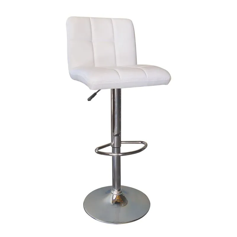 LINO Bar Stool Chrome/Pu White