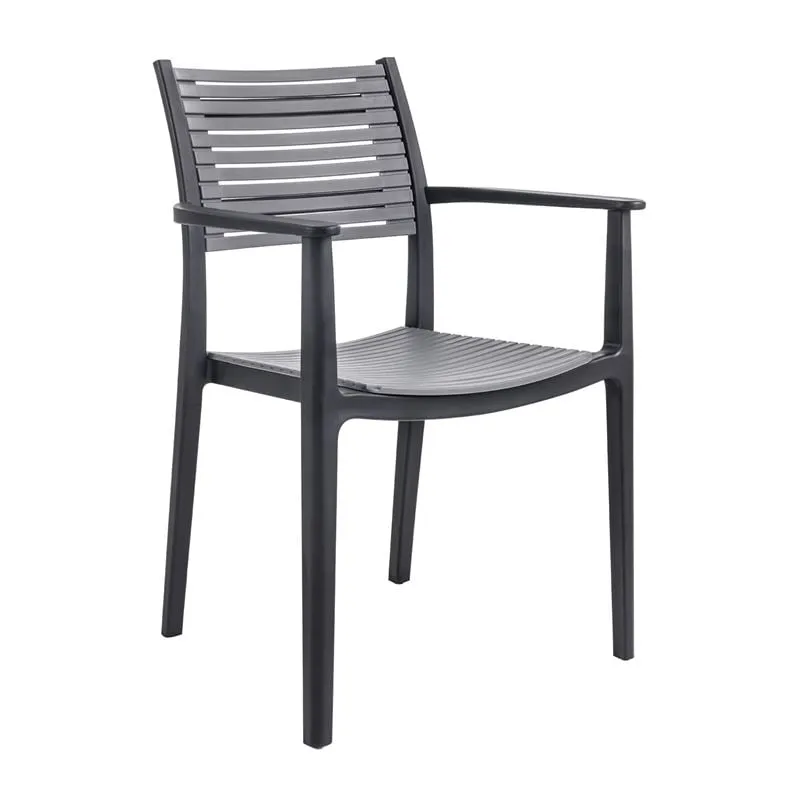 AKRON Armchair PP-UV Black/Grey