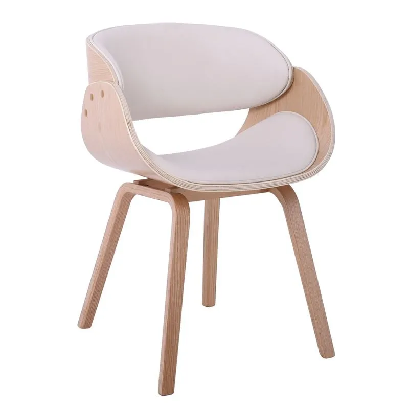 JOY-W Armchair Natural/Pu White