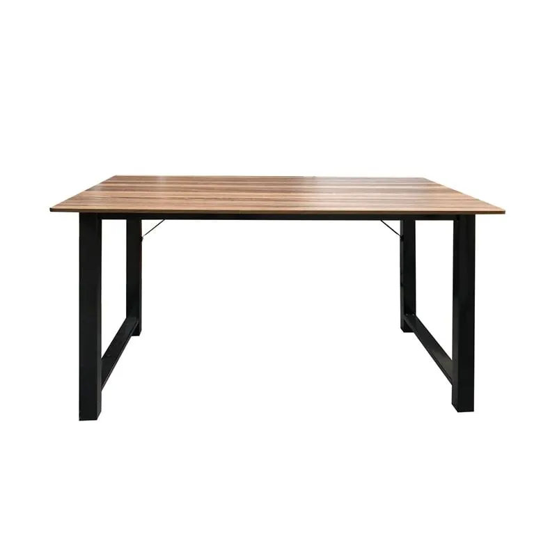 PC Metal Desk 100x60x73cm Black/Walnut