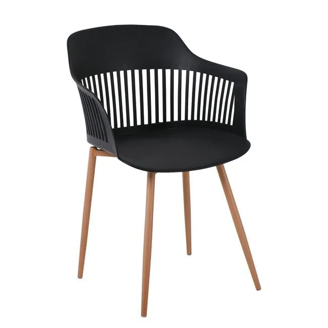 LOUISE Armchair Metal Natural/PP-UV Black