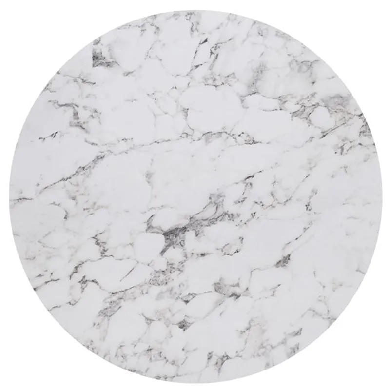 HPL Table Top D.70cm/12mm White Marble (UV)