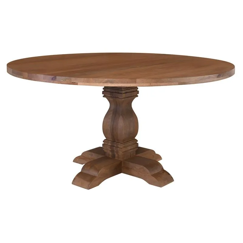 ATLAS Round Dining Table D.150cm, Mango Smoke Walnut