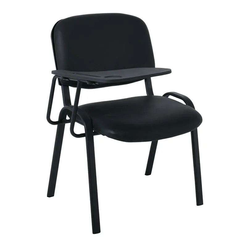 SIGMA Chair-Desk Black Metal Frame/Black Pvc