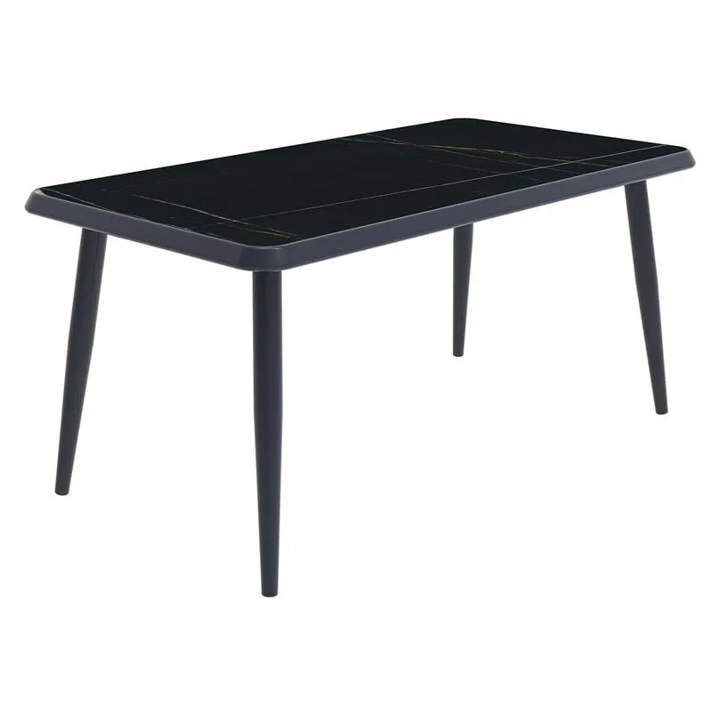 JARDIN Table 180x90cm Alu Anthracite/HPL Black
