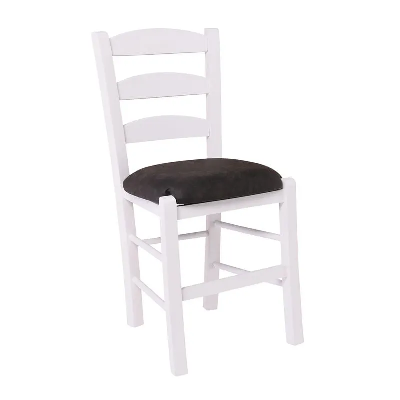 SKIROS Beech Chair Impregnation Lacquer White/Suede Anthracite