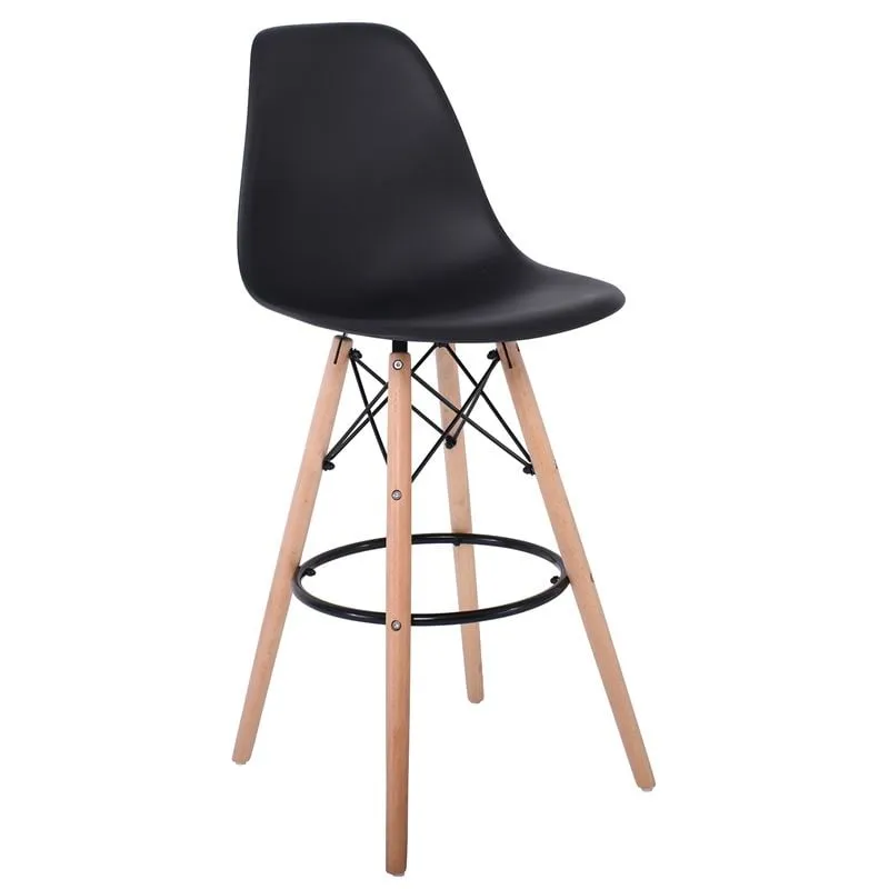 ART Wood Bar Stool PP Black