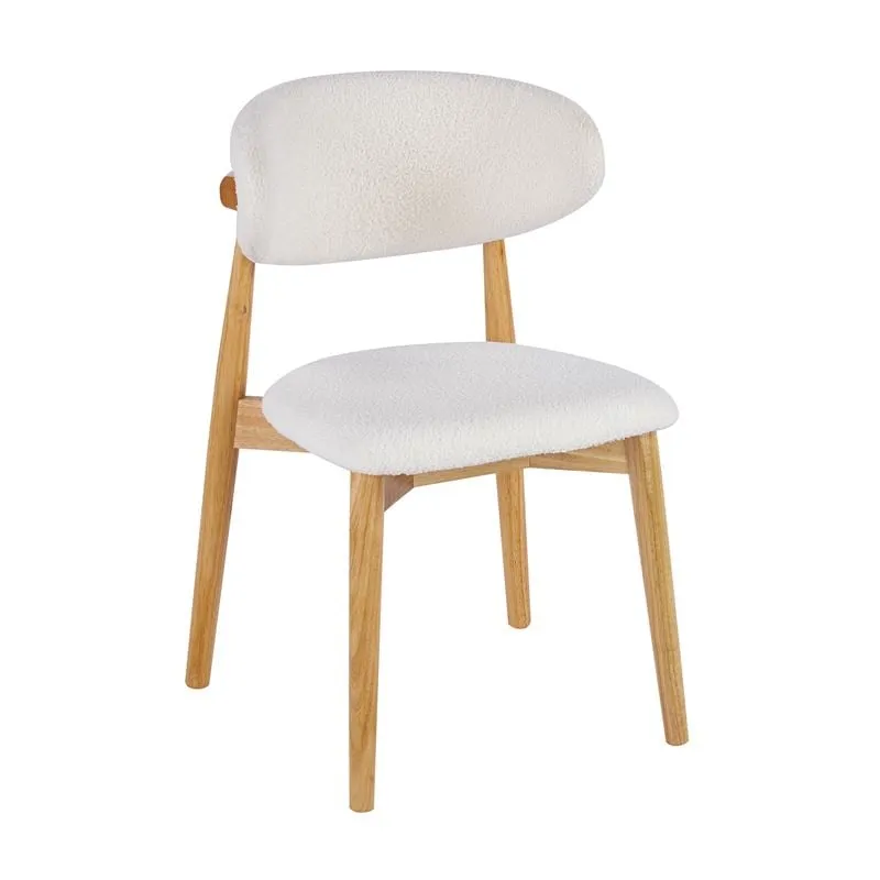 ULTRA Chair Natural, Teddy White Fabric