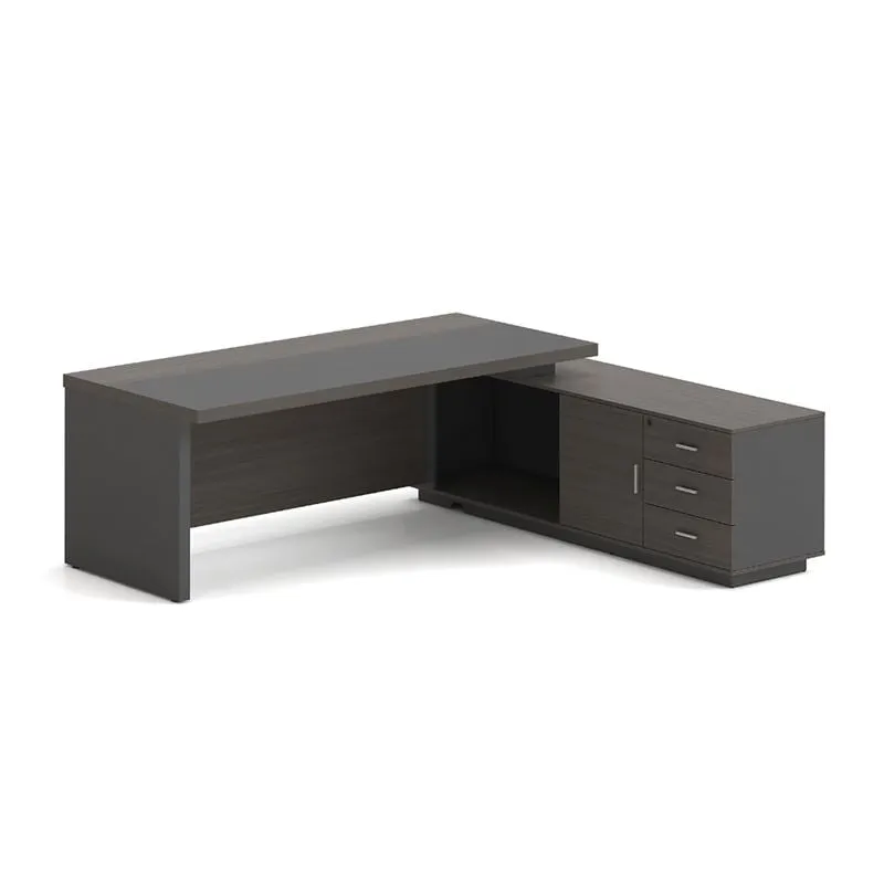 VIP Desk (RIGHT) 200x180cm Grey Walnut