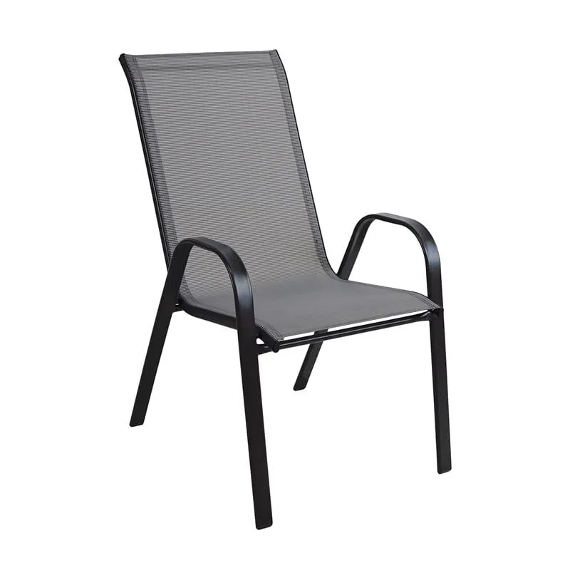 RIO Armchair Metal Black/Textilene Grey