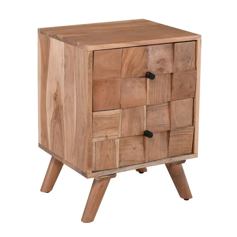 TEKA-W Bedside 40x35x55 Acacia Natural Finish