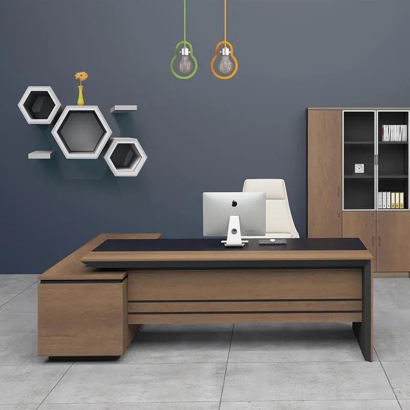 PROLINE Desk Right 200x180cm Wild Oak/Black