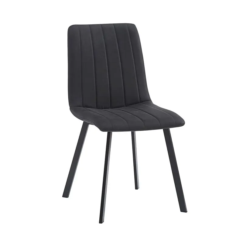 BETTY Chair Black Metal/Suede Black Fabric