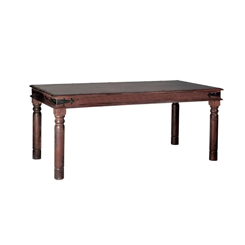 OSTIA Dining Table 130x80 W/O Drawer, Sheesham Walnut