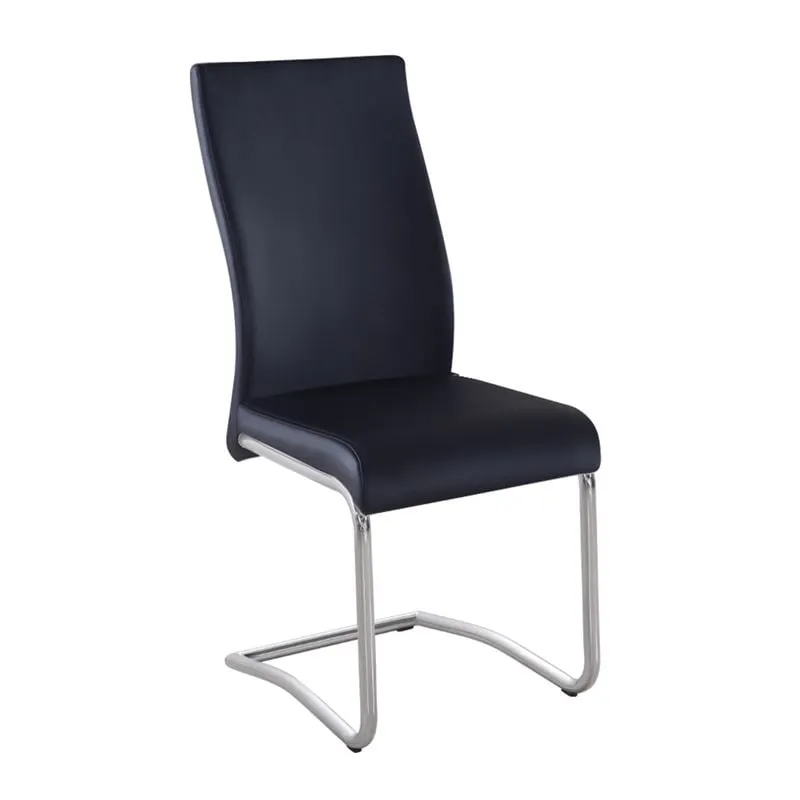 BENSON Chair Chromed Frame, Pvc Black
