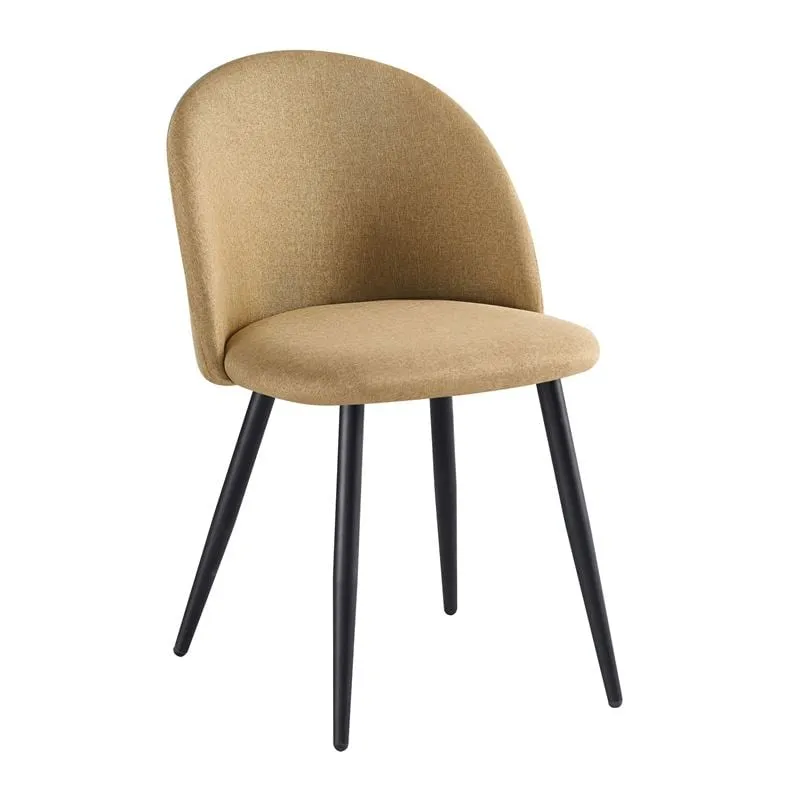 BELLA Chair Metal Black/Fabric Gold-Brown