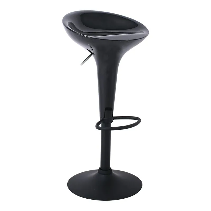 DISCO Bar Stool ABS Black/Black Metal Base