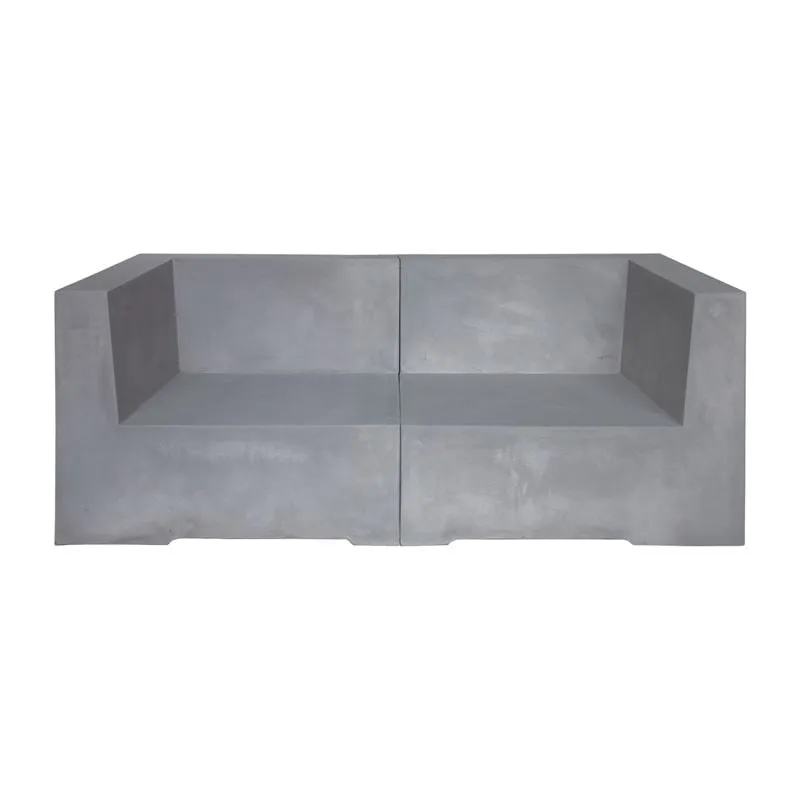 CONCRETE 2-Seat Sofa Cement Grey