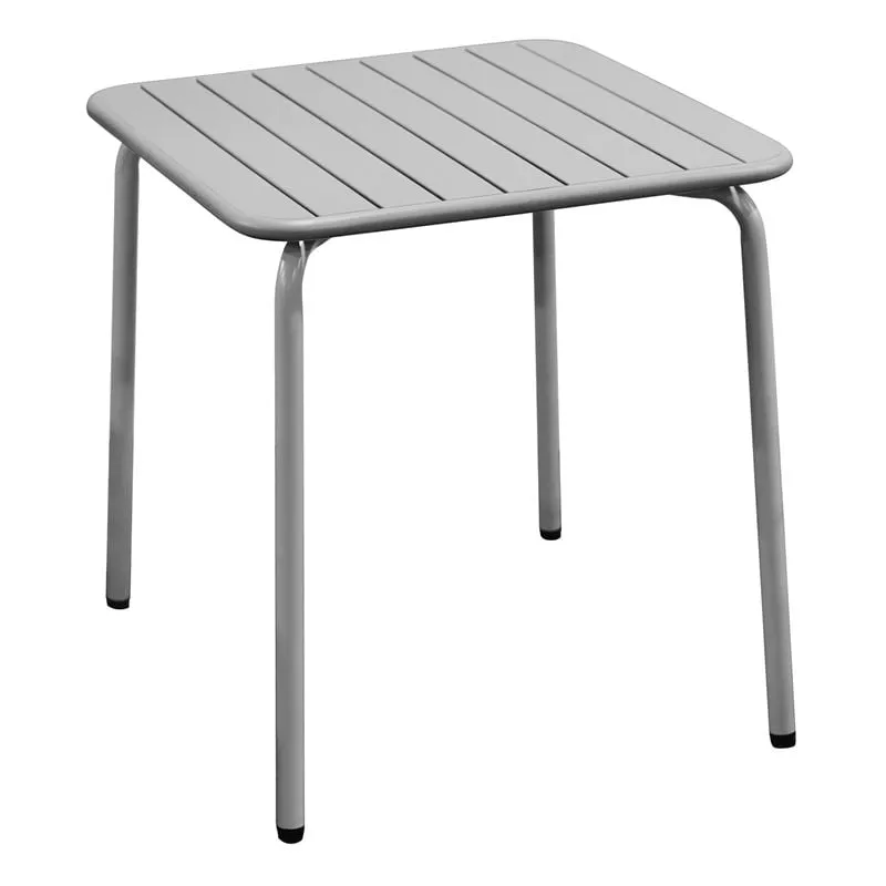 BRIO Slat Table-Pro 70x70cm Metal Cool Grey 4C