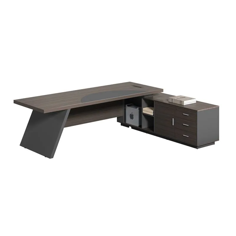 MASTER Γραφείο Δεξιά Γωνία, Απόχρωση Grey Walnut
