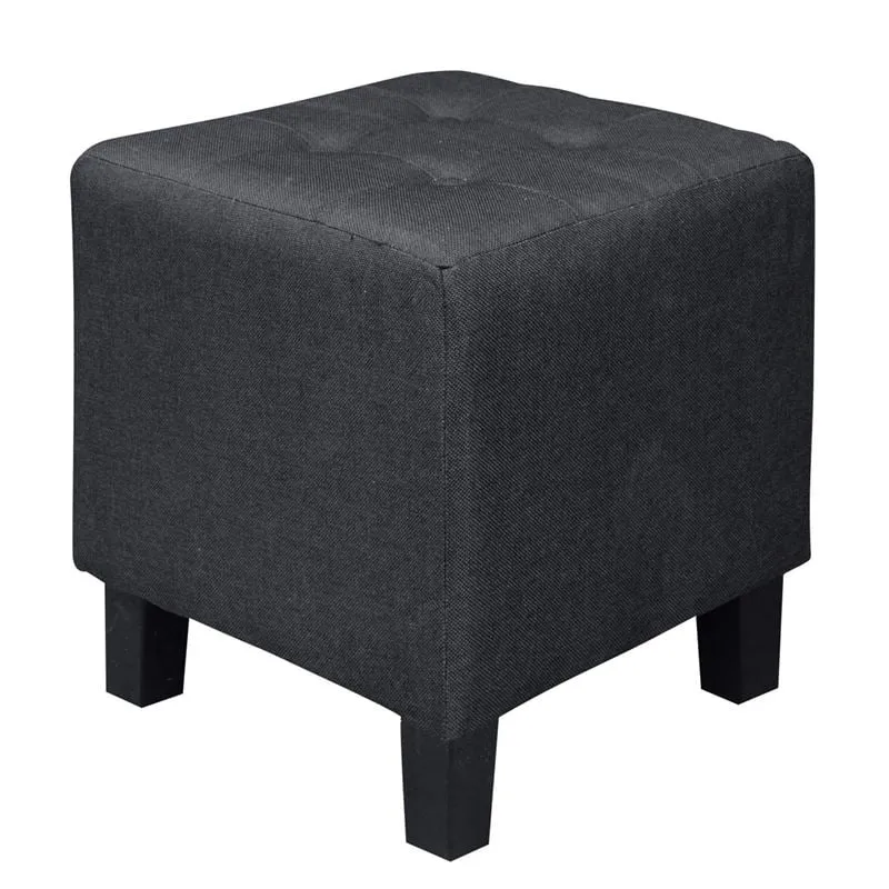 MEDEA Stool Fabric Black 37x37x42