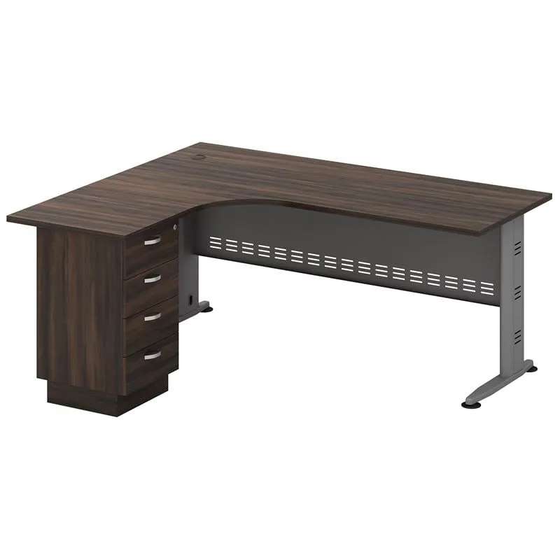 SUPERIOR Desk (Left) 180x150x75 Dark Walnut