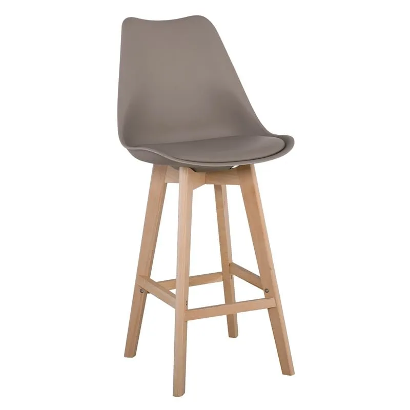 MARTIN Bar Stool PP Sand Beige (assembled cushion)