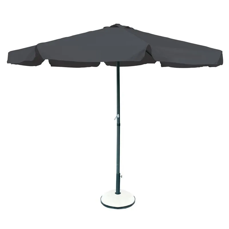 UMBRELLA D.200cm Alu Anthracite/Fabric Grey
