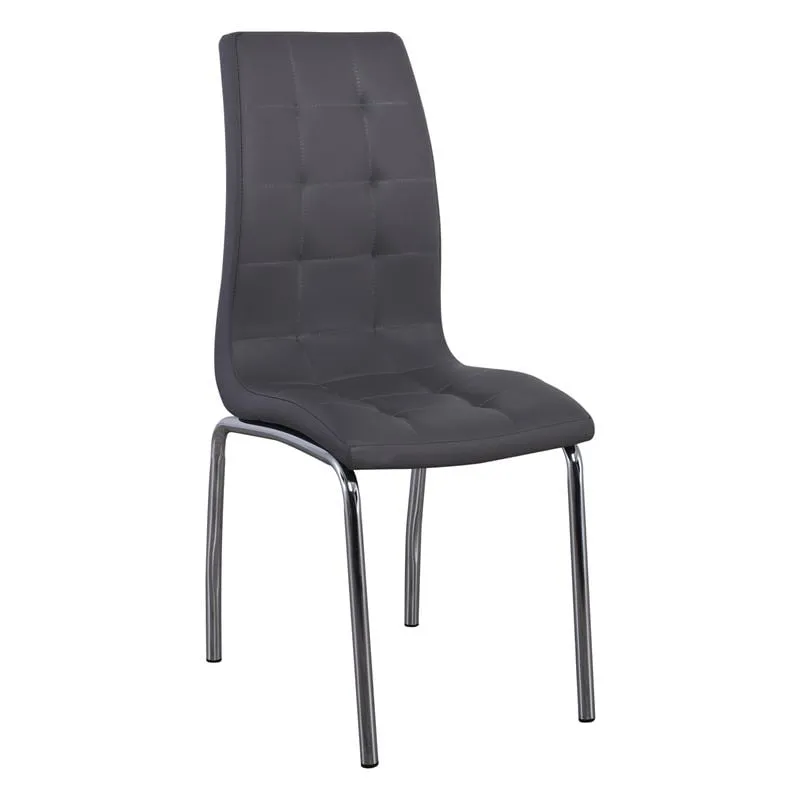 MELVA Chair Metal Chrome/Pu Grey
