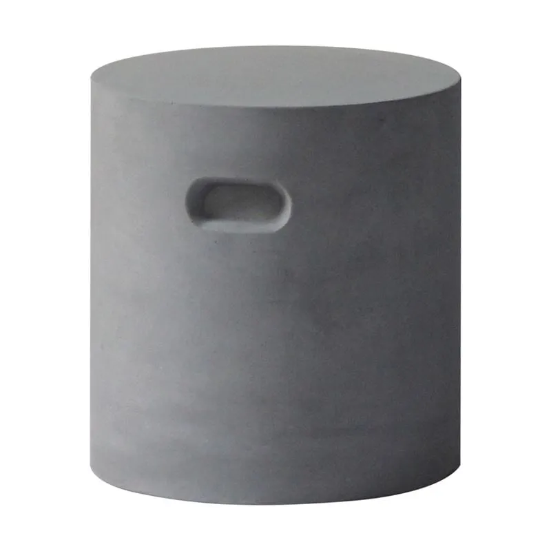 CONCRETE Cylinder Σκαμπό Κήπου - Βεράντας, Fiber Cement Grey