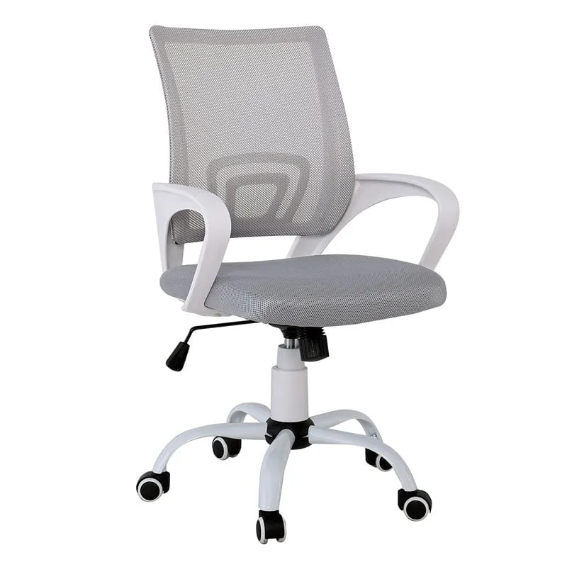 BF2101-S (with relax) Office Armchair-Pro White Steel Base/Grey Mesh