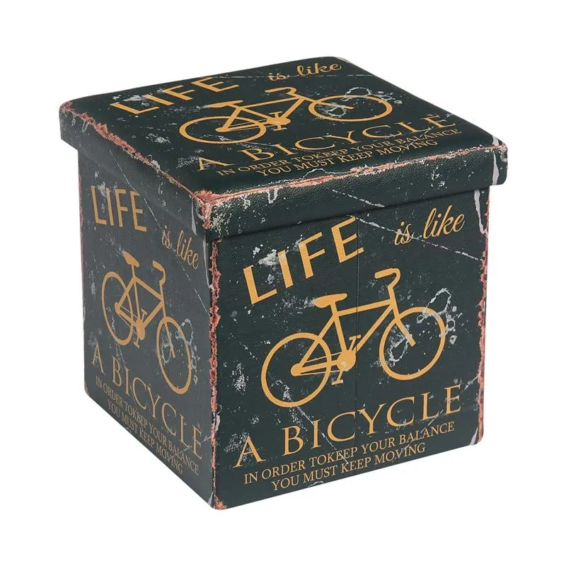 ORION Storage Ottoman Pu Deco Bike