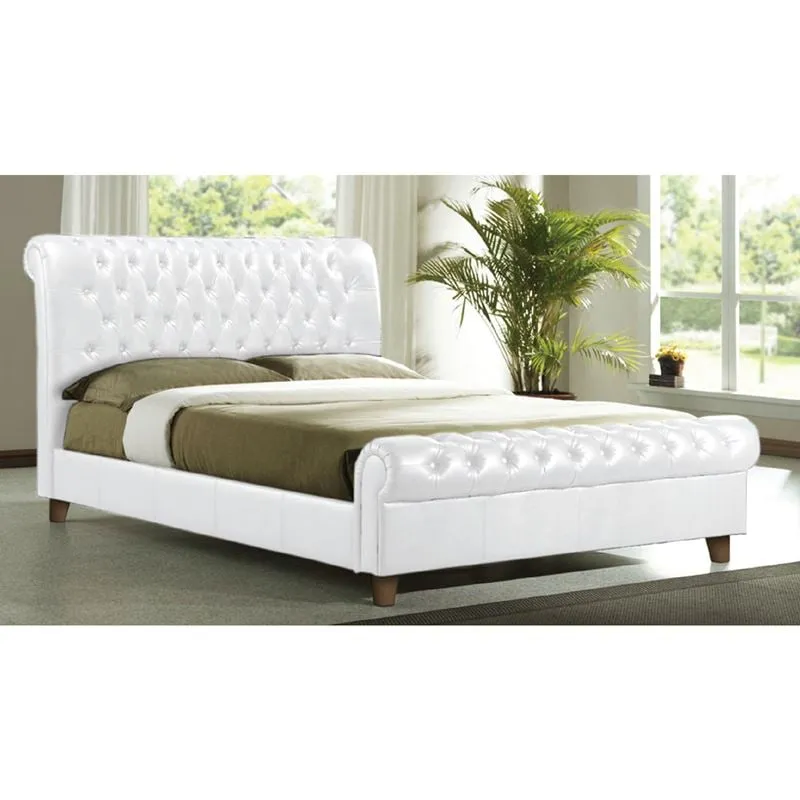 HARMONY Bed (for Mattress 160x200cm) Pu White