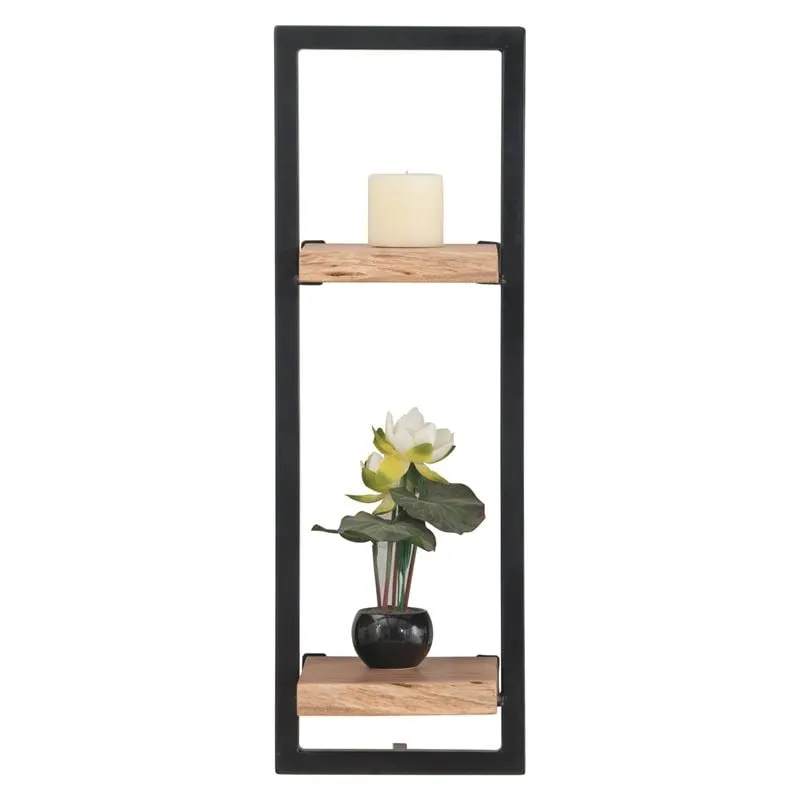 LIZARD Wall Frame 20x25x75 Acacia Natural Finish (Black Paint)