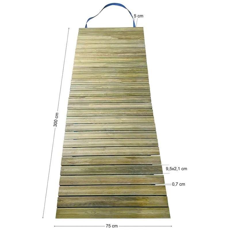 LANE Wooden Beach Path Impregnated Pine 300x75cm