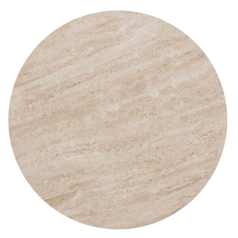 Sintered Stone Table Top D.70cm/11mm Travertine Marble (under MDF 45x45cm)