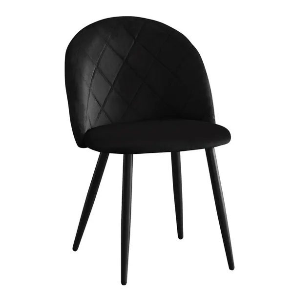 BELLA Chair Metal Black/Fabric Velure Black