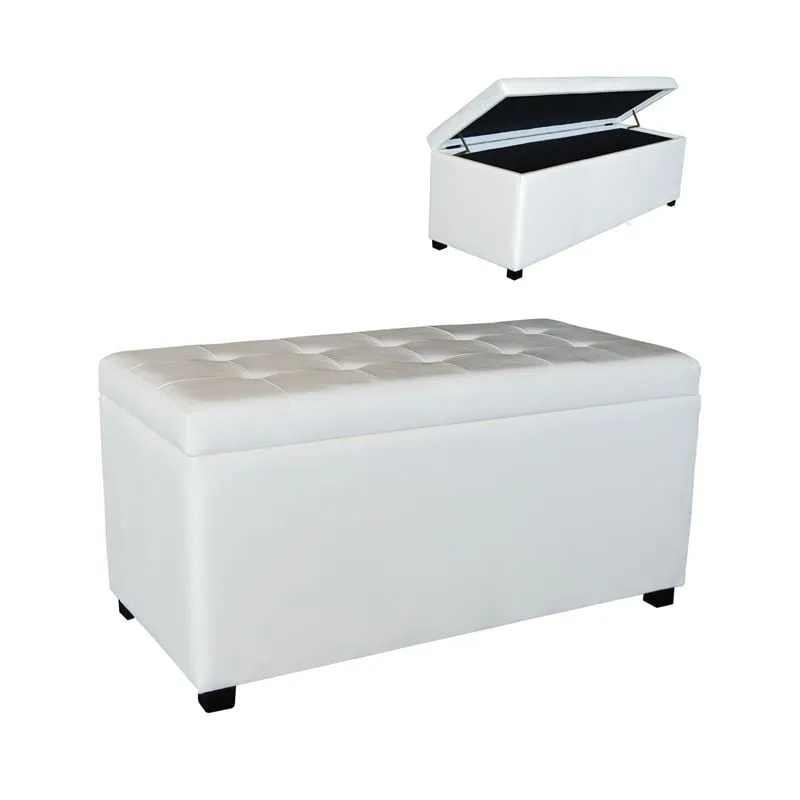 DENISE Storage Ottoman Pu Cream 88x43x45