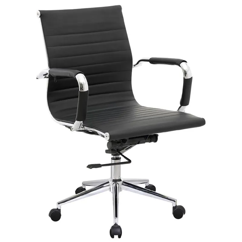 BF3301 Low Back Armchair Black Pu