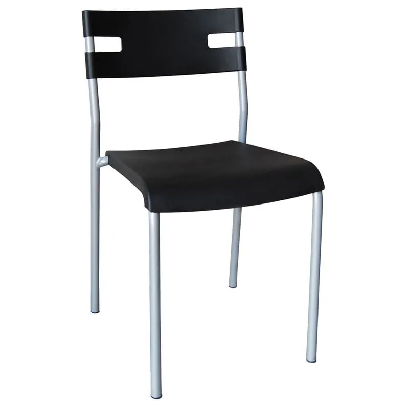 SWIFT Chair PP Black/Metal Silver Painting