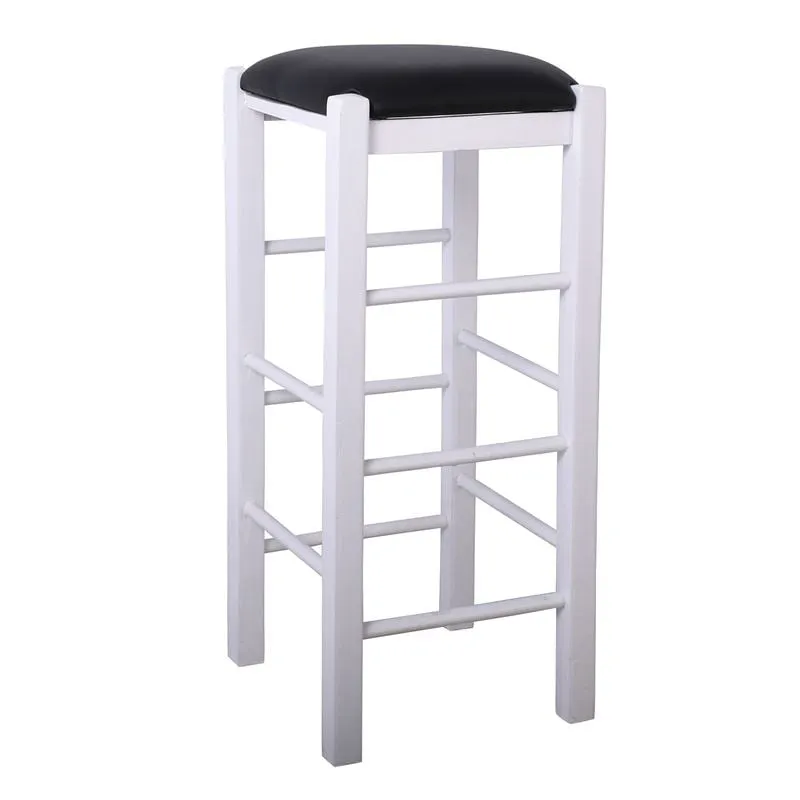 TAVERNA Bar Stool Beech Impregnation Lacquer White/Pu Black