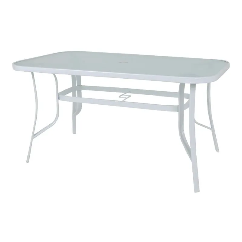 RIO Table 120x70cm Metal White