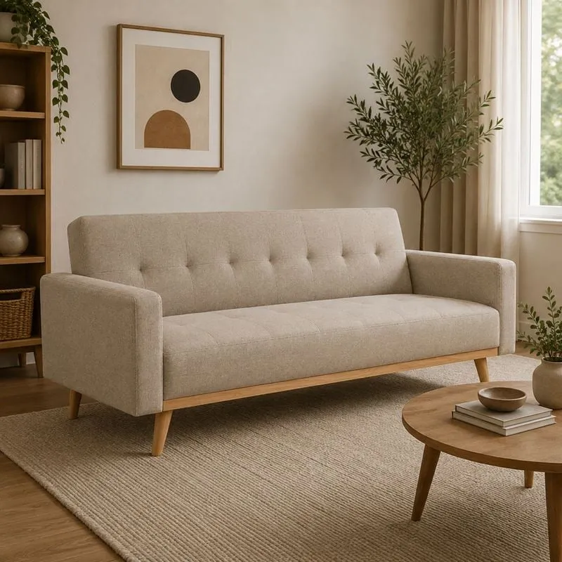 CARLOS Sofabed Cappuccino Fabric