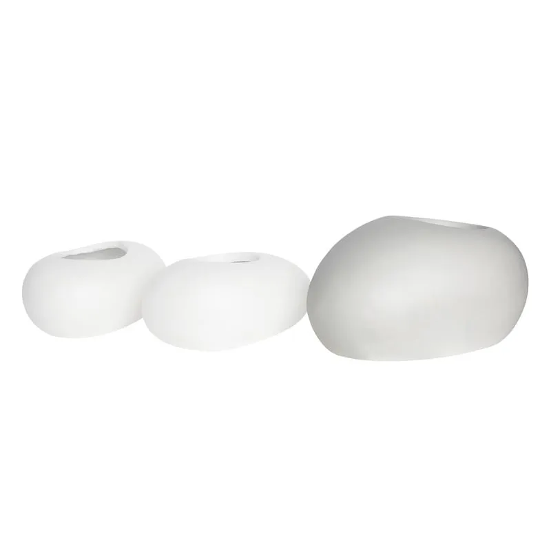 FLOWER POT-ROCK 56x43x29cm/Cement White