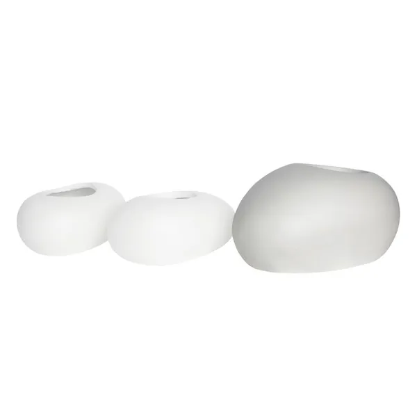 FLOWER POT-ROCK 56x43x29cm/Cement White