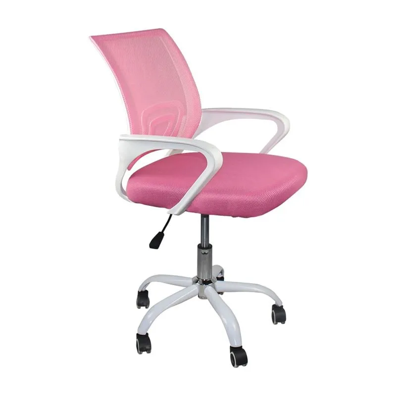 BF2101-SC (without relax) Office Armchair White/Mesh Pink
