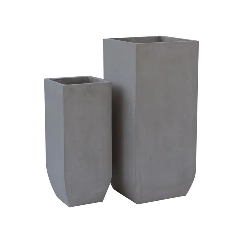 FLOWER POT-1 Set 2 τεμαχίων Fiber Cement Grey