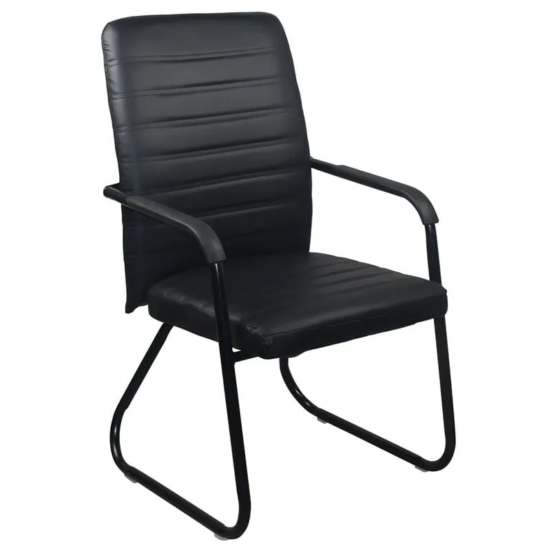 COLLET Visitor Armchair/Black Frame/Black Pu
